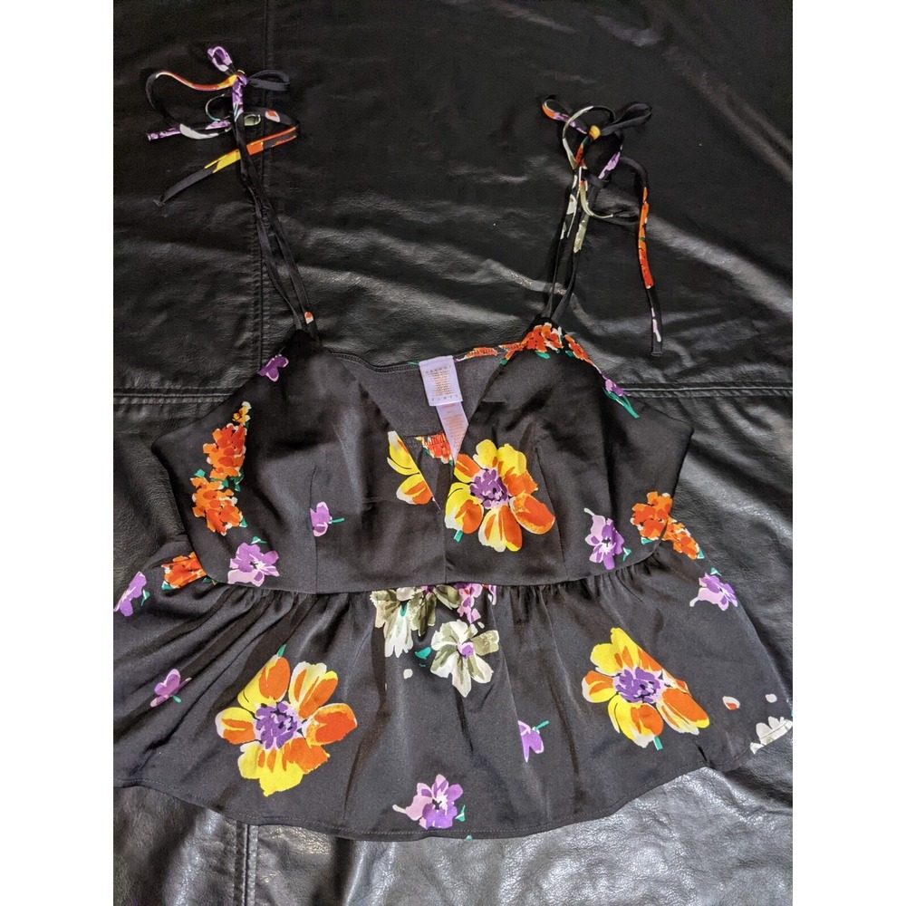 Savage Fenty Night Blossoms Camisole Size Small Satin Spaghetti Strap